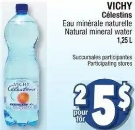 Jean Coutu Vichy Célestins Natural Mineral Water 1,25L offer
