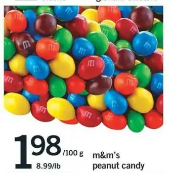 Fortinos m&m's Peanut Candy offer