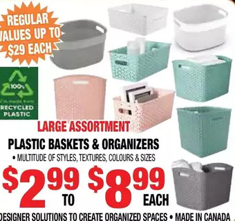 Len's Mill Stores Plastic baskets & organizers offer