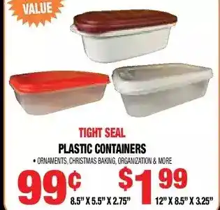 Len's Mill Stores Tight seal plastic containers offer