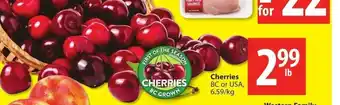 Save on Foods Cherries offer