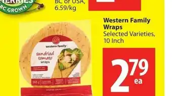 Save on Foods Western Family Wraps offer