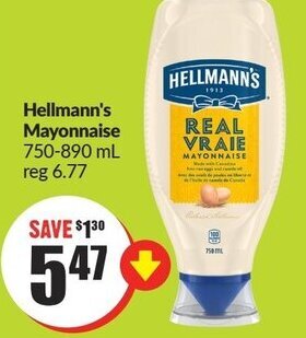 FreshCo Hellmann's Mayonnaise 750-890 ml offer
