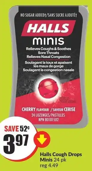 FreshCo Halls Cough Drops Mini 24 pk offer