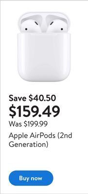 Walmart Apple airpods (2nd generation) offer