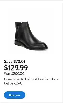 Walmart Franco sarto halford leather bootie| sz 6.5-8 offer