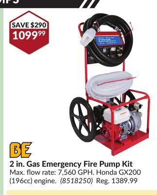 Princess Auto 2 in. gas emergency fire pump kit offer