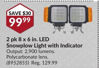 Princess Auto 2 pk 8 x 6 in. led snowplow light with indicator offer