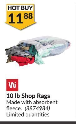 Princess Auto 10 lb shop rags offer