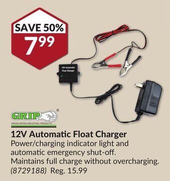 Princess Auto 12v automatic float charger offer