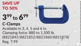 Princess Auto C-clamps offer