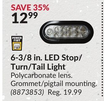 Princess Auto 6-3/8 in. led stop/turn/tail light offer