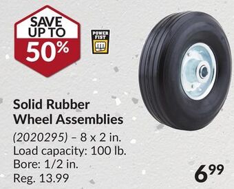 Princess Auto Solid rubber wheel assemblies offer