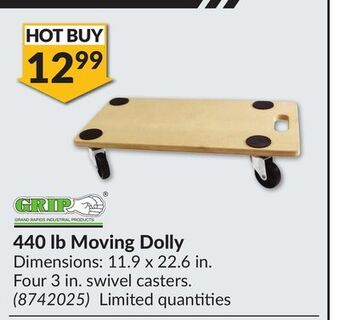 Princess Auto 440 lb moving dolly offer