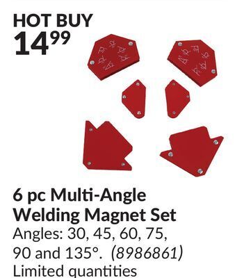 Princess Auto 6 pc multi-angle welding magnet set offer