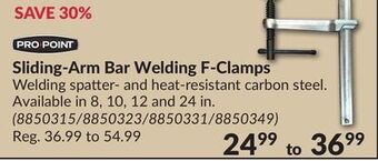 Princess Auto Sliding-arm bar welding f-clamps offer
