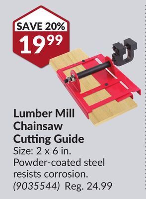 Princess Auto Lumber mill chainsaw cutting guide offer