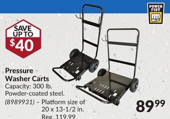 Princess Auto Pressure washer carts offer