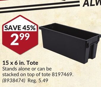 Princess Auto 15 x 6 in. tote offer