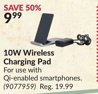 Princess Auto 10w wireless charging pad offer