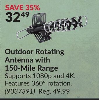Princess Auto Outdoor rotating antenna with 150-mile range offer
