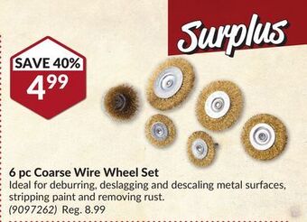 Princess Auto 6 pc coarse wire wheel set offer