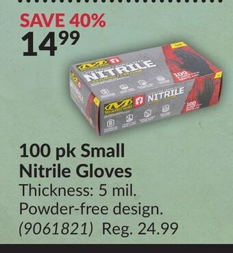 Princess Auto 100 pk small nitrile gloves offer