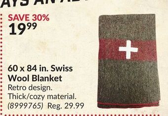 Princess Auto 60 x 84 in. swiss wool blanket offer