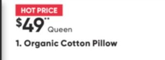 Sleep Country Organic cotton pillow offer