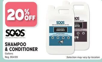 Ren’s Pets Depot Soos shampoo & conditioner offer