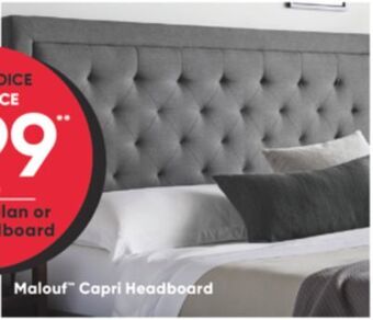 Sleep Country Malouf capri headboard offer
