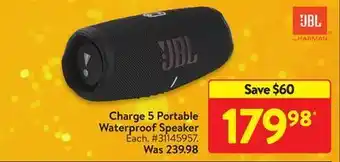 Walmart Charge 5 portable waterproof speaker offer