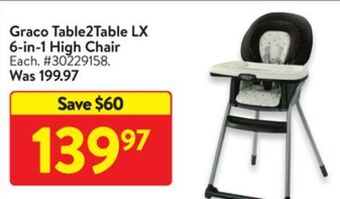 Walmart Graco table2table lx 6-in-1 high chair offer