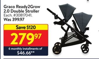 Walmart Graco ready2grow 2.0 double stroller offer