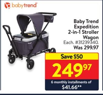 Walmart Baby trend expedition 2-in-1 stroller wagon offer