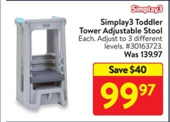Walmart Simplay3 toddler tower adjustable stool offer