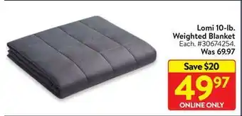 Walmart Lomi 10-lb. weighted blanket offer