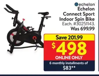 Walmart Echelon connect sport indoor sabin bike offer