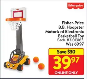 Walmart Fisher-price b.b. hoopster motorized electronic basketball toy offer