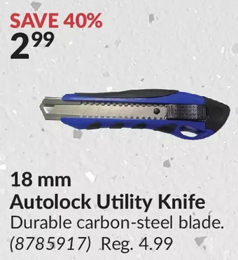 Princess Auto Power fist 18 mm autolock utility knife offer