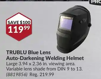 Princess Auto Pro.point trublu blue lens auto-darkening welding helmet offer