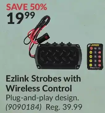 Princess Auto Ezlink storage with wireless control offer