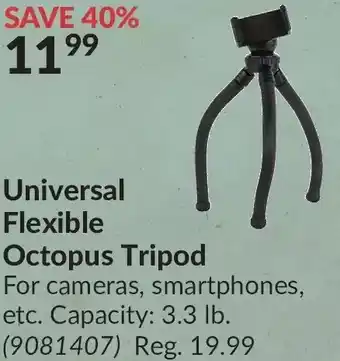 Princess Auto Universal flexible octupus tripod offer