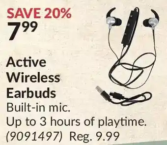 Princess Auto Active wireless earbuds offer