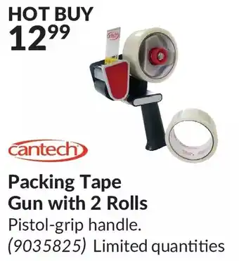 Princess Auto Cantech packing tape gun with 2 rolls offer
