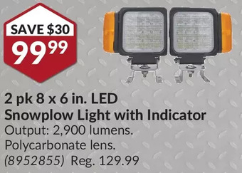 Princess Auto Evergear 2 pk 8 x 6 in. led snowplow light with indicator offer