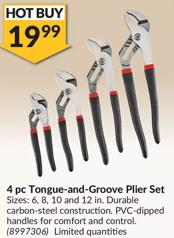 Princess Auto Mr. blacksmith 4 pc tongue-and-groove plier set offer