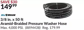 Princess Auto 3/8 in. x 50 ft aramid-braided pressure washer hose offer