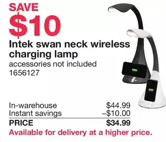 Costco Intek swan neck wireless charging lamp offer