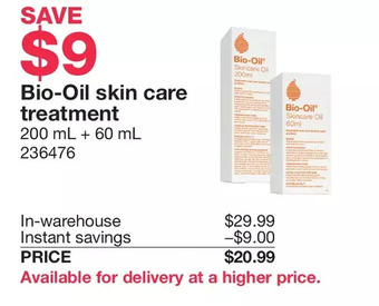 Costco Bio-oil skin care treatment offer